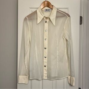 Dolce & Gabbana Cream Button Down Shirt
